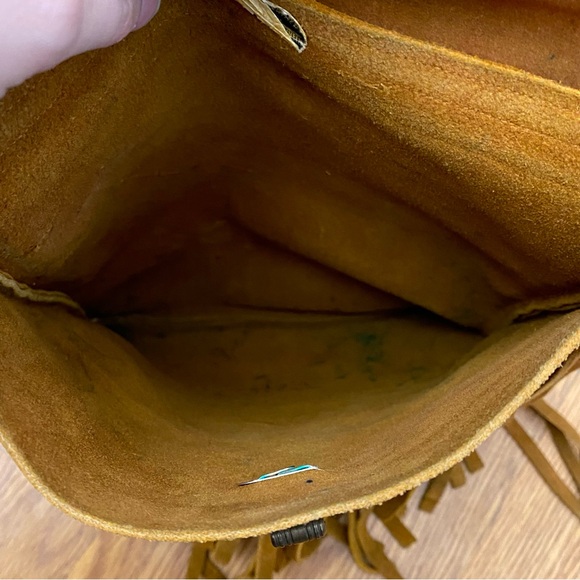 Vintage 1960s/70s House of Oppenheim Leather Suede Fringe Western Style Purse - Picture 6 of 7